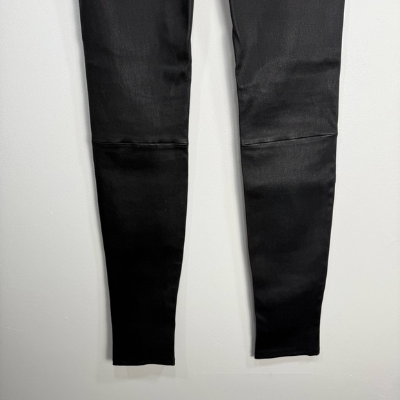 Helmut Lang Black Leather Leggings - Picture 8 of 12